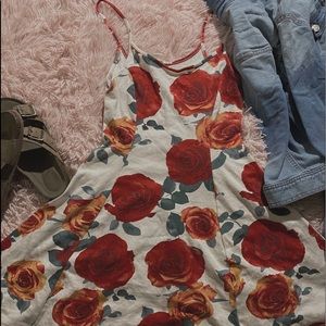 Forever 21 red floral skater dress